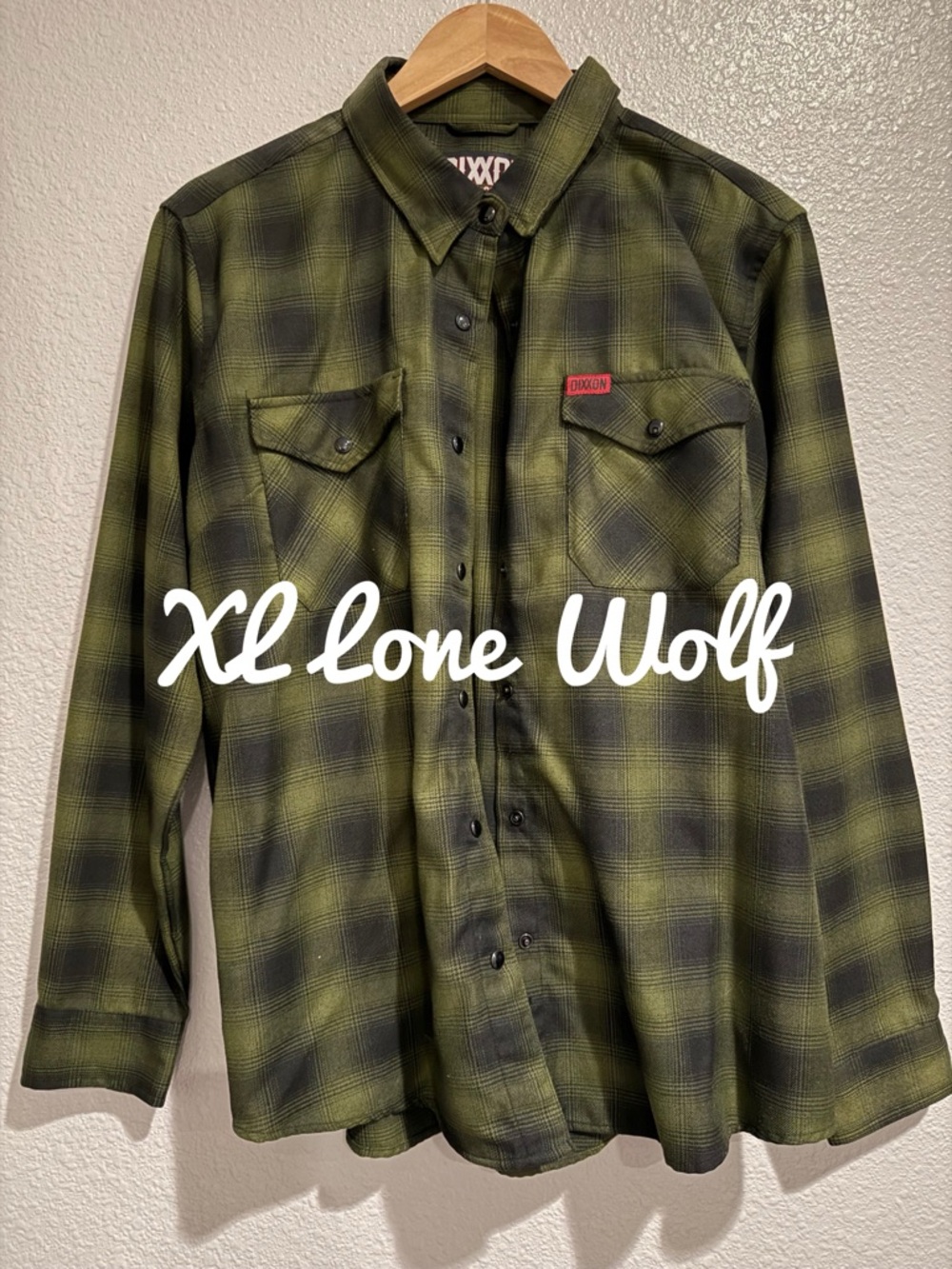 Dixxon Women’s Olive Green Plaid Button-Up Shirt